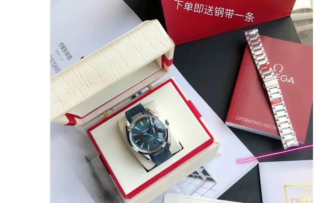 MY8215+Free Dial Bracelet SS Aqua Terra 41mm Blue GDF 150M 0510